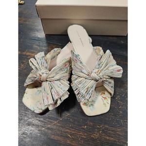 NWB Loeffler Randall Daphne Slip on Dress Bow Sandal Ladies size 10